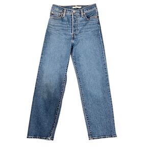 Levi's Women's Ribcage Straight Ankle Jeans Size 26 Blue High-Waist